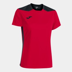 Camiseta manga corta de Mujer JOMA CHAMPIONSHIP VI Rojo-Negro