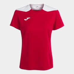 Camiseta manga corta de Mujer JOMA CHAMPIONSHIP VI Rojo-Blanco