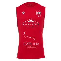 CAMISETA DESMANGADA GYM CURM MACRON KESIL ROJO