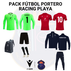 PACK FÚTBOL PORTERO RACING PLAYA