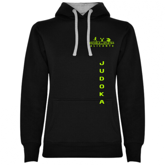 SUDADERA CAPUCHA JUDO CHIDAOBA HOMBRE Y JUNIOR NEGRO/GRIS