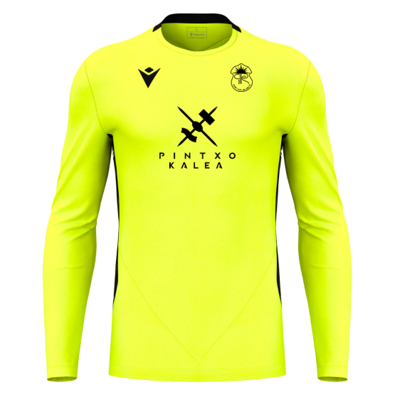 CAMISETA PORTERO MANGA LARGA RACING PLAYA MACRON ARGO AMARILLO FLÚOR