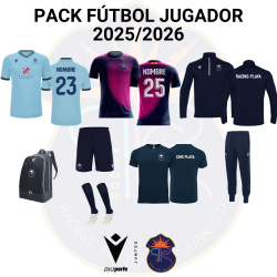 PACK FÚTBOL JUGADOR RACING PLAYA