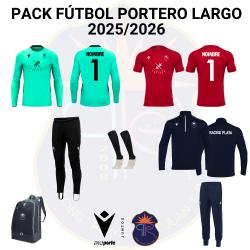 PACK FÚTBOL PORTERO LARGO RACING PLAYA
