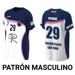 CAMISETA JUEGO LÍBERO CHICO VOLEY RACING PLAYA SUBLIMADA MARINO